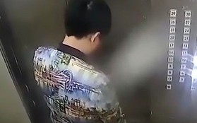 Vô tư tiểu bậy trong thang máy, gã trai phát hoảng khi phải trả giá chỉ sau vài giây