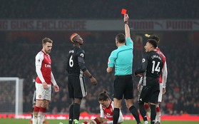 HLV Mourinho nói kháy Arsenal sau vụ Pogba nhận thẻ đỏ
