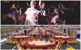 Dựng tới 600 bàn cỗ trên đường, đám cưới ở Đài Loan khiến cư dân mạng sửng sốt vì "chơi sang"