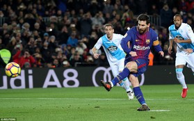 Messi sút hỏng phạt đền trong chiến thắng "4 sao" của Barca