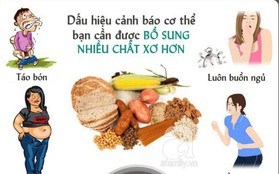 Những tín hiệu cảnh báo cơ thể đang bị thiếu chất xơ, bạn cần bổ sung ngay