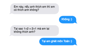 Tỏ tình với crush bằng cách hỏi "1+2 có bằng 2+1 không" và cái kết...