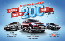 Honda Việt Nam công bố giá mới hấp dẫn cho Honda CR-V, Honda Civic và Honda Accord