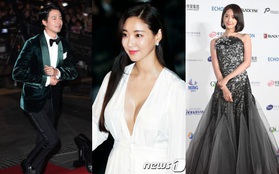 Thảm đỏ Oscar Hàn Quốc: Hoa hậu gây sốc với ngực siêu khủng, Yoona và Jo In Sung dẫn đầu dàn siêu sao