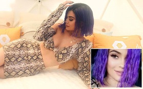 Coachella ngày 2: Hết tóc xanh, Kylie Jenner lại nhuộm cả quả đầu tím rịm mà vẫn sexy như thường