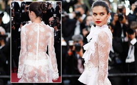 Thiên thần Victoria's Secret "hâm nóng" thảm đỏ Cannes với váy xuyên thấu khoe vòng 3