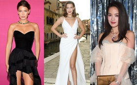 Không cần hở bạo, Bella Hadid vẫn gợi cảm hút hồn khi đọ sắc với Thư Kỳ tại Venice