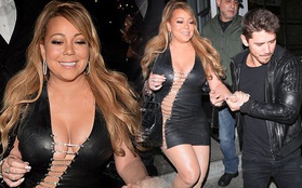 Bụng to đùi mỡ, Mariah Carey vẫn mặc bộ váy vừa hở vừa bó sát để đi hẹn hò trai trẻ