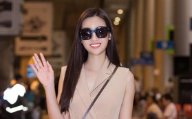 Sau giải thưởng Hoa hậu Nhân ái làm nên lịch sử ở Miss World, Đỗ Mỹ Linh trở về và xuất hiện rạng rỡ ở sân bay Việt Nam