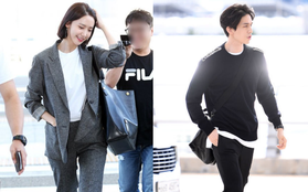 Có ai như Yoona và Lee Dong Wook, đi sân bay thôi cũng lung linh chẳng kém chụp hình tạp chí