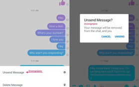 Lộ ảnh nóng tính năng Unsend trên Messenger, sau này thả thính nhầm cũng không lo bị "hớ" nữa