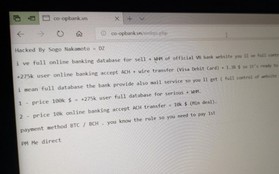 Một ngân hàng Việt bị tấn công, hacker "dọa" bán 275.000 dữ liệu