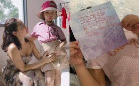 Phạm Quỳnh Anh khoe được bạn học của con gái mới lớp 2 đã gửi thư xin chữ ký cực đáng yêu