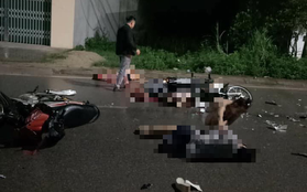 Va chạm kinh hoàng giữa 2 xe máy ở Thái Nguyên, 7 người thương vong