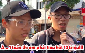 Phỏng vấn dạo: 19 tuổi tiết lộ tiêu 10 triệu/tuần để mua giày, quần áo và đi uống trà sữa