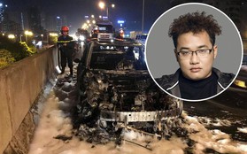 Hà Nội: Ô tô Mazda của thành viên ban nhạc Da LAB bốc cháy dữ dội trên vành đai 3