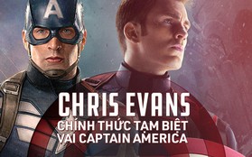 Nam thần Chris Evans chính thức giã từ với vai Captain America sau 8 năm cầm khiên