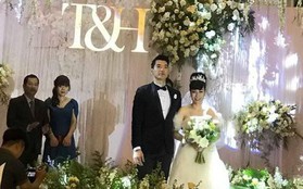 Hình ảnh hiếm hoi trong đám cưới Trương Nam Thành và bạn gái doanh nhân lớn tuổi