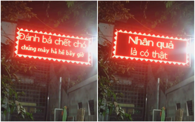 Chửi đổng 4.0: Cay cú vì chó nhà trúng bả chết, gia chủ đầu tư hẳn bảng led để "khẩu nghiệp" với láng giềng