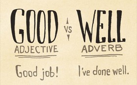 Cặp từ Tiếng Anh đa số người Việt đều dùng sai: "He plays the guitar very ..." , bạn chọn "good" hay "well"?