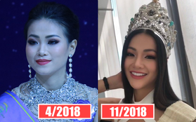 Xem ảnh Tân Hoa hậu Trái đất 2018 vừa đăng quang mới giật mình vì nhan sắc chỉ sau nửa năm đã thay đổi đến lạ kỳ!