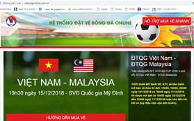 Xuất hiện trang web bán vé bóng đá giả mạo LĐBĐ Việt Nam