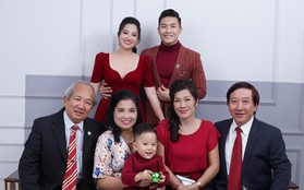 Vợ chồng Quốc Cơ thực hiện bộ ảnh gia đình 3 thế hệ mừng sinh nhật con trai tròn 2 tuổi