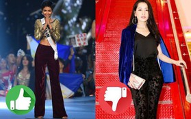 Trong khi Chi Pu loay hoay để mặc đẹp, thì H'Hen Niê đã "thuần hóa" ngay được kiểu quần này tại chung kết Miss Universe