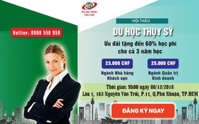 Hội thảo Thụy Sĩ – Nhận ưu đãi “khủng” đến 60% học phí