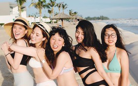 Hội bạn thân Trinh Xíu, Trang Hý, Kaity rủ nhau khoe dáng nuột với bikini