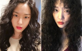 Seolhyun đổi tóc xù mì giống Sulli, nhưng liệu có xinh bằng Sulli không thì còn phải bàn