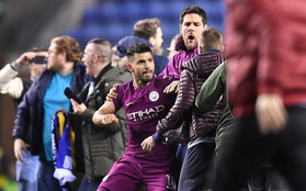 Man City bị loại khỏi FA Cup, Aguero vung tay đấm CĐV Wigan