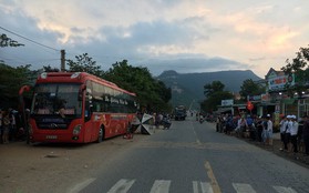 Xe khách tông 2 mẹ con bán hàng rong thương vong ở Quảng Nam
