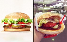 Xem sự khác biệt giữa quảng cáo và thực tế của burger ở Việt Nam để thấy đúng là "đời không như mơ"