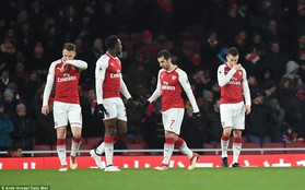 Arsenal thua thảm Man City 2 lần trong vòng 4 ngày