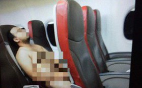 Khỏa thân quấy rối tiếp viên trên máy bay, hành khách bị trói gô