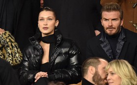 Beckham lịch lãm, ngồi cạnh siêu mẫu Bella Hadid trên khán đài sân Công viên các Hoàng tử