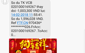 Khách lo ngại vì nhận đường link lạ từ Vietcombank sau khi rút tiền