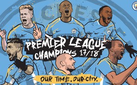 CHÍNH THỨC: Man City vô địch Premier League 2017/18 sớm 5 vòng