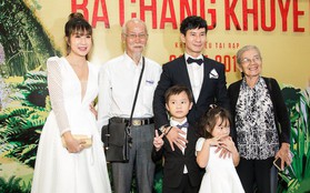 Vợ chồng Lý Hải - Minh Hà dẫn 4 bé con đến ăn mừng ra mắt "Lật Mặt 3"