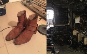 Dù phòng trọ bị cháy trụi do hỏa hoạn, nam sinh vẫn vui mừng vì đôi giày quý còn nguyên không sứt mẻ