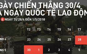 Người lao động nghỉ 5 ngày dịp Giỗ Tổ Hùng Vương và 30/4 - 1/5