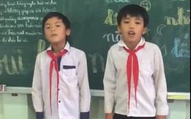 Clip: Hai chú bé quàng khăn đỏ đọc rap về bạn bè thầy cô trong ngày bế giảng