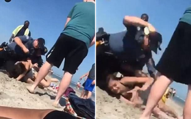 Mỹ: Cảnh sát liên tục đấm một người phụ nữ trên bãi biển gây phẫn nộ cộng đồng mạng