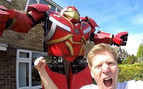 Quá hâm mộ Tony Stark, hai nhà phát minh tạo ra Hulkbuster "thủy lực" từ phụ tùng mua trên eBay
