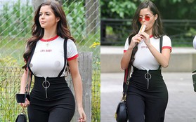 Demi Rose hớ hênh nhũ hoa vì thiếu nội y trong lúc khoe dáng gợi cảm tại vườn thú