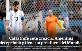 "Xấu hổ", "thảm họa", "đau khổ", báo Argentina câm lặng vì Messi và đồng đội