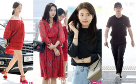 Dàn mỹ nam mỹ nữ gây sốt tại sân bay: 2 nữ thần Red Velvet lộ dấu vết lạ vì váy ngắn cũn, Suzy đẹp nhưng kém nổi bật