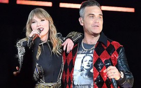 Robbie Williams bất ngờ song ca cùng Taylor Swift sau scandal giơ ngón giữa ở World Cup