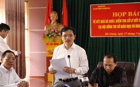330 bài thi THPT quốc gia được nâng điểm bởi Phó trưởng phòng khảo thí và quản lý chất lượng, sở giáo dục tỉnh Hà Giang